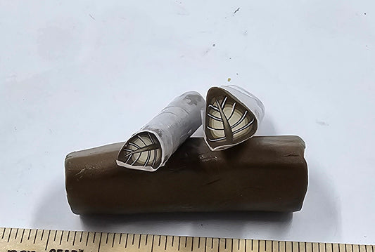 Polymer Clay Raw Cane "Brown Leaf Cane (Sculpey Souffle)