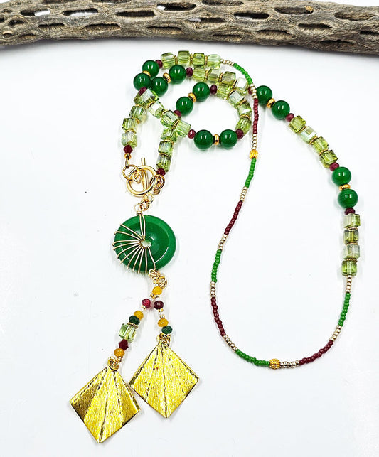 Christmas Color Lariat Necklace