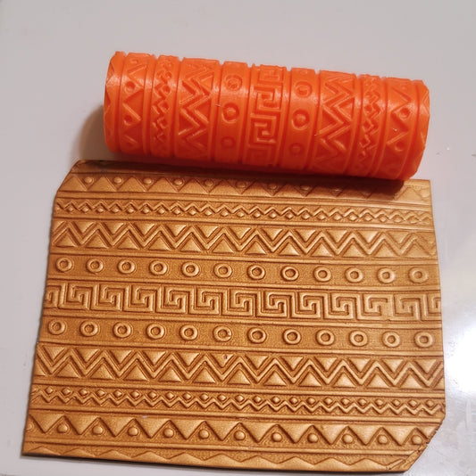 Polymer Clay Cutters #1073-Ethnic #7Texture Roller