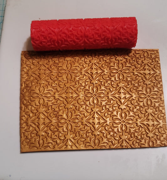 Polymer Clay Cutters #1098- Damask #3Texture Roller