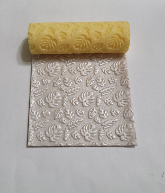 Polymer Clay Cutters #1100- Monstera Leaf Texture Roller 3 inches