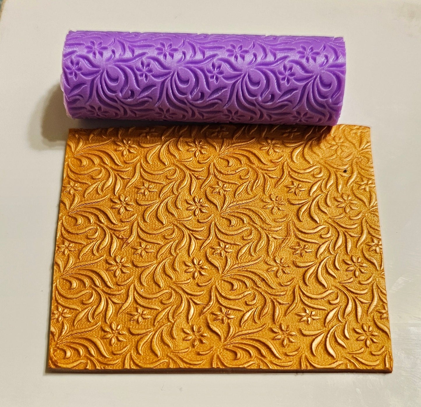Polymer Clay Cutters #1212- Flowers and Leaves #3 Texture Roller