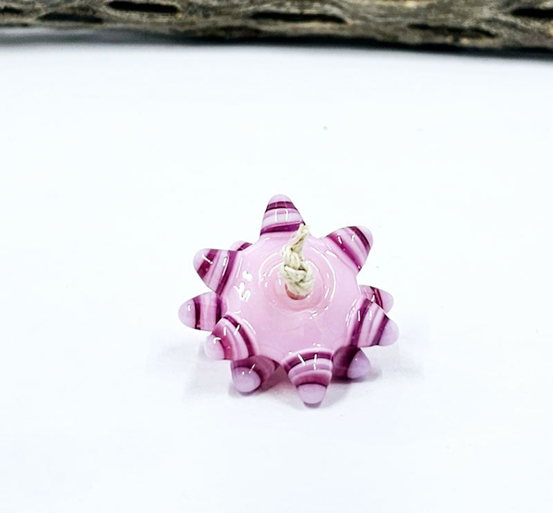 Pink Spikey Bead pair