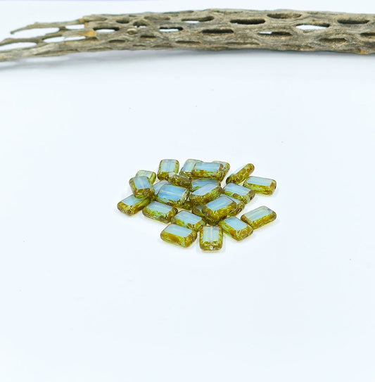 Czech Table Cut Rectangle Beads 12x8mm